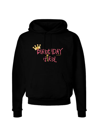 Birthday Girl - Princess Crown and Wand Dark Hoodie Sweatshirt by TooLoud-Hoodie-TooLoud-Black-Small-Davson Sales