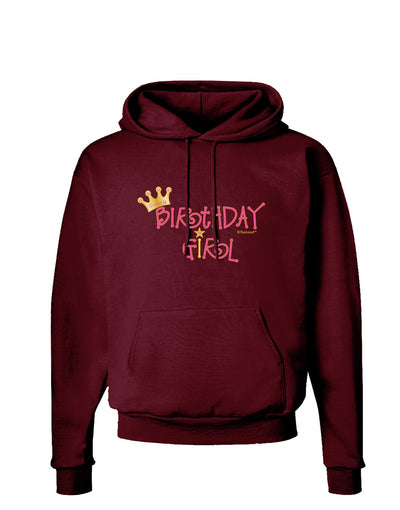 Birthday Girl - Princess Crown and Wand Dark Hoodie Sweatshirt by TooLoud-Hoodie-TooLoud-Maroon-Small-Davson Sales