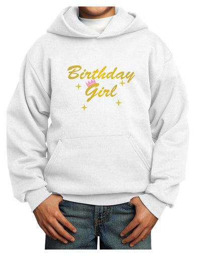 Birthday Girl Text Youth Hoodie Pullover Sweatshirt by TooLoud-Youth Hoodie-TooLoud-White-XS-Davson Sales