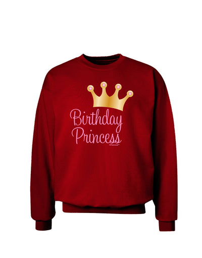 Birthday Princess - Tiara Adult Dark Sweatshirt by TooLoud-Sweatshirts-TooLoud-Deep-Red-Small-Davson Sales