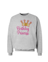 Birthday Princess - Tiara Sweatshirt by TooLoud-Sweatshirts-TooLoud-AshGray-Small-Davson Sales