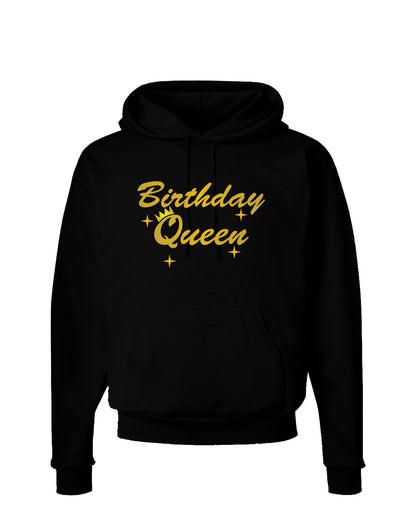 Birthday Queen Text Dark Hoodie Sweatshirt by TooLoud-Hoodie-TooLoud-Black-Small-Davson Sales