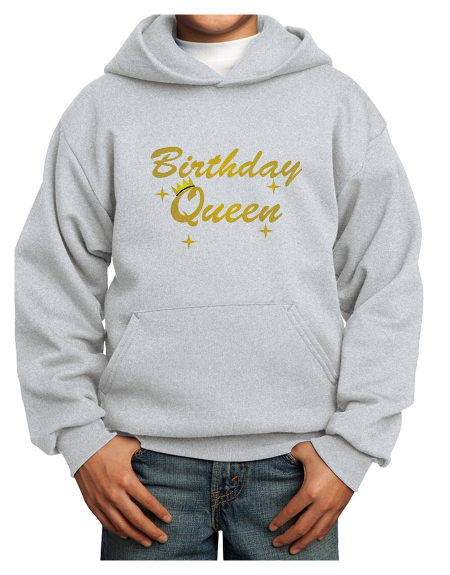 Birthday Queen Text Youth Hoodie Pullover Sweatshirt by TooLoud-Youth Hoodie-TooLoud-White-XS-Davson Sales