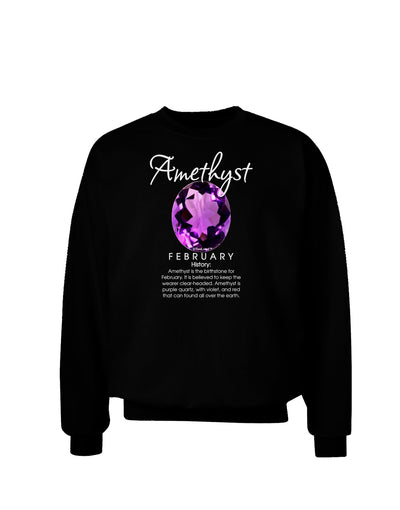 Birthstone Amethyst Dark Adult Dark Sweatshirt-Sweatshirt-TooLoud-Black-Small-Davson Sales