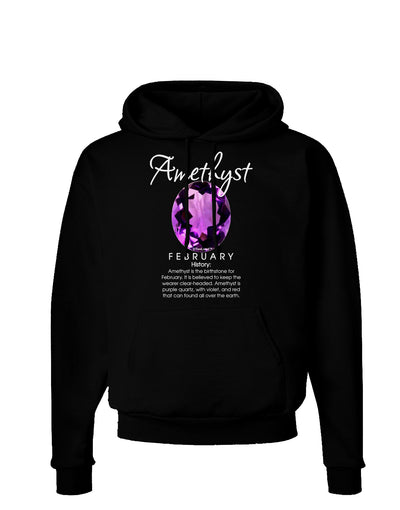 Birthstone Amethyst Dark Dark Hoodie Sweatshirt-Hoodie-TooLoud-Black-Small-Davson Sales