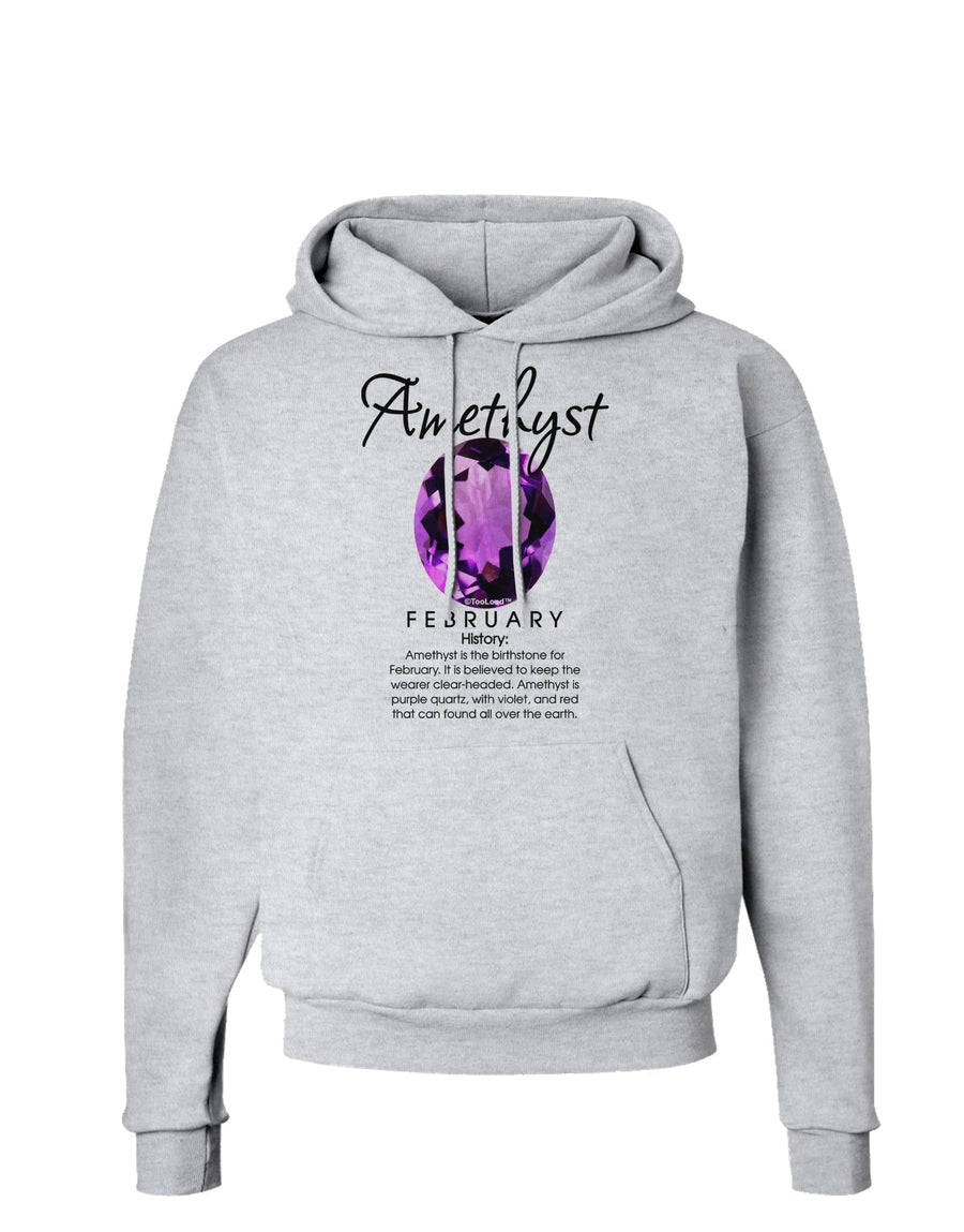 Birthstone Amethyst Hoodie Sweatshirt-Hoodie-TooLoud-White-Small-Davson Sales