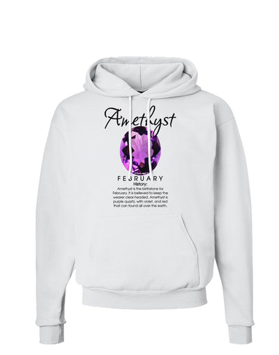 Birthstone Amethyst Hoodie Sweatshirt-Hoodie-TooLoud-White-Small-Davson Sales