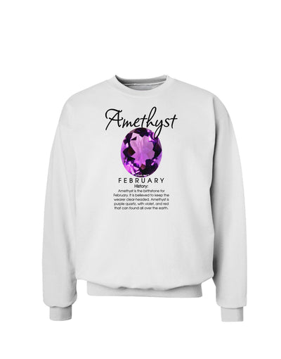 Birthstone Amethyst Sweatshirt-Sweatshirt-TooLoud-White-Small-Davson Sales