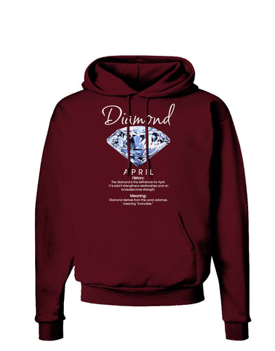 Birthstone Diamond Dark Hoodie Sweatshirt-Hoodie-TooLoud-Maroon-Small-Davson Sales