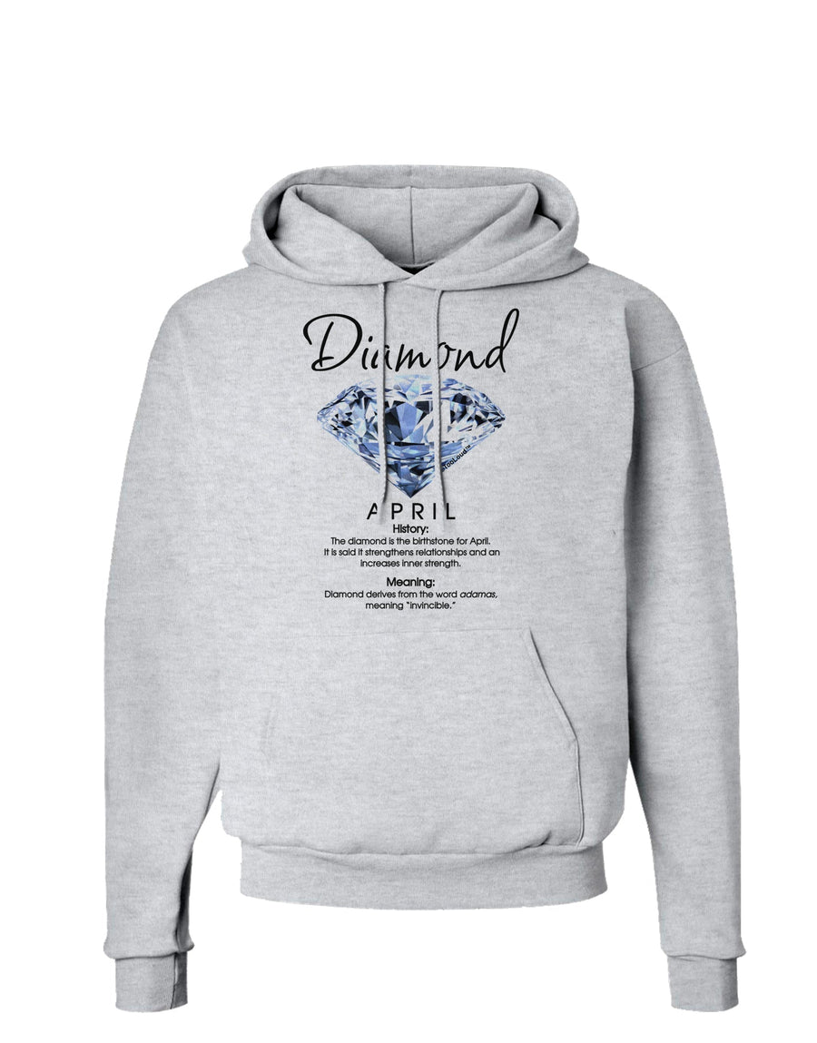 Birthstone Diamond Hoodie Sweatshirt-Hoodie-TooLoud-White-Small-Davson Sales