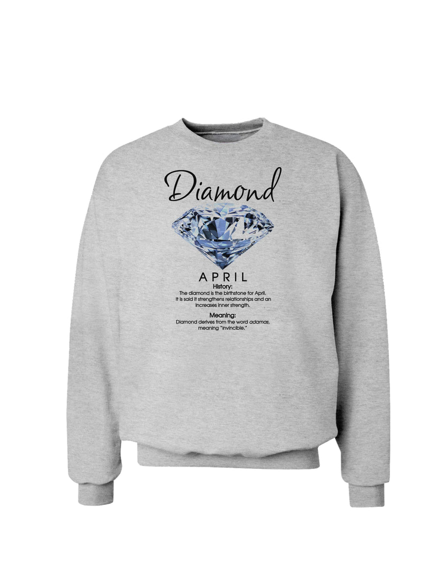 Birthstone Diamond Sweatshirt-Sweatshirt-TooLoud-White-Small-Davson Sales