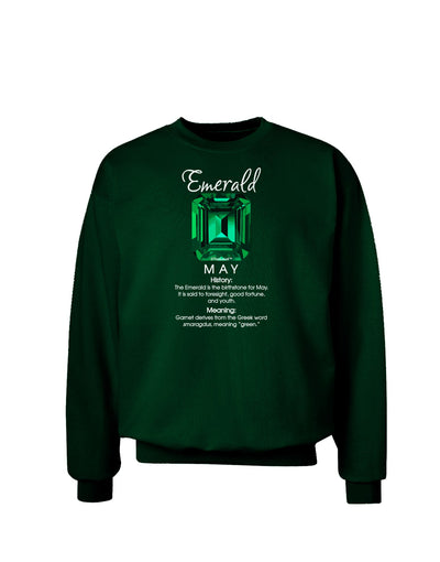 Birthstone Emerald Adult Dark Sweatshirt-Sweatshirt-TooLoud-Deep-Forest-Green-Small-Davson Sales