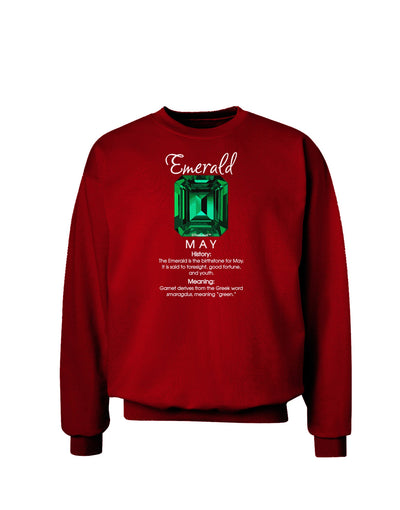 Birthstone Emerald Adult Dark Sweatshirt-Sweatshirt-TooLoud-Deep-Red-Small-Davson Sales