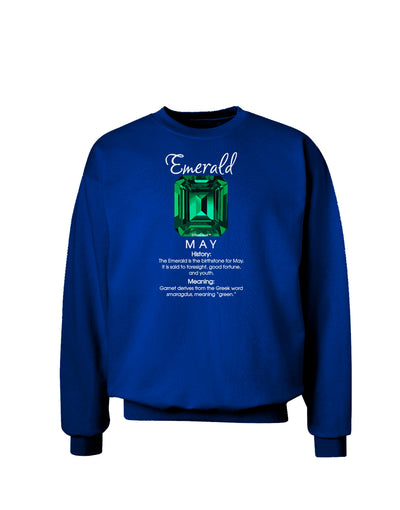 Birthstone Emerald Adult Dark Sweatshirt-Sweatshirt-TooLoud-Deep-Royal-Blue-Small-Davson Sales