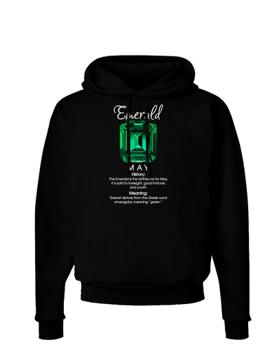 Birthstone Emerald Dark Hoodie Sweatshirt-Hoodie-TooLoud-Black-Small-Davson Sales