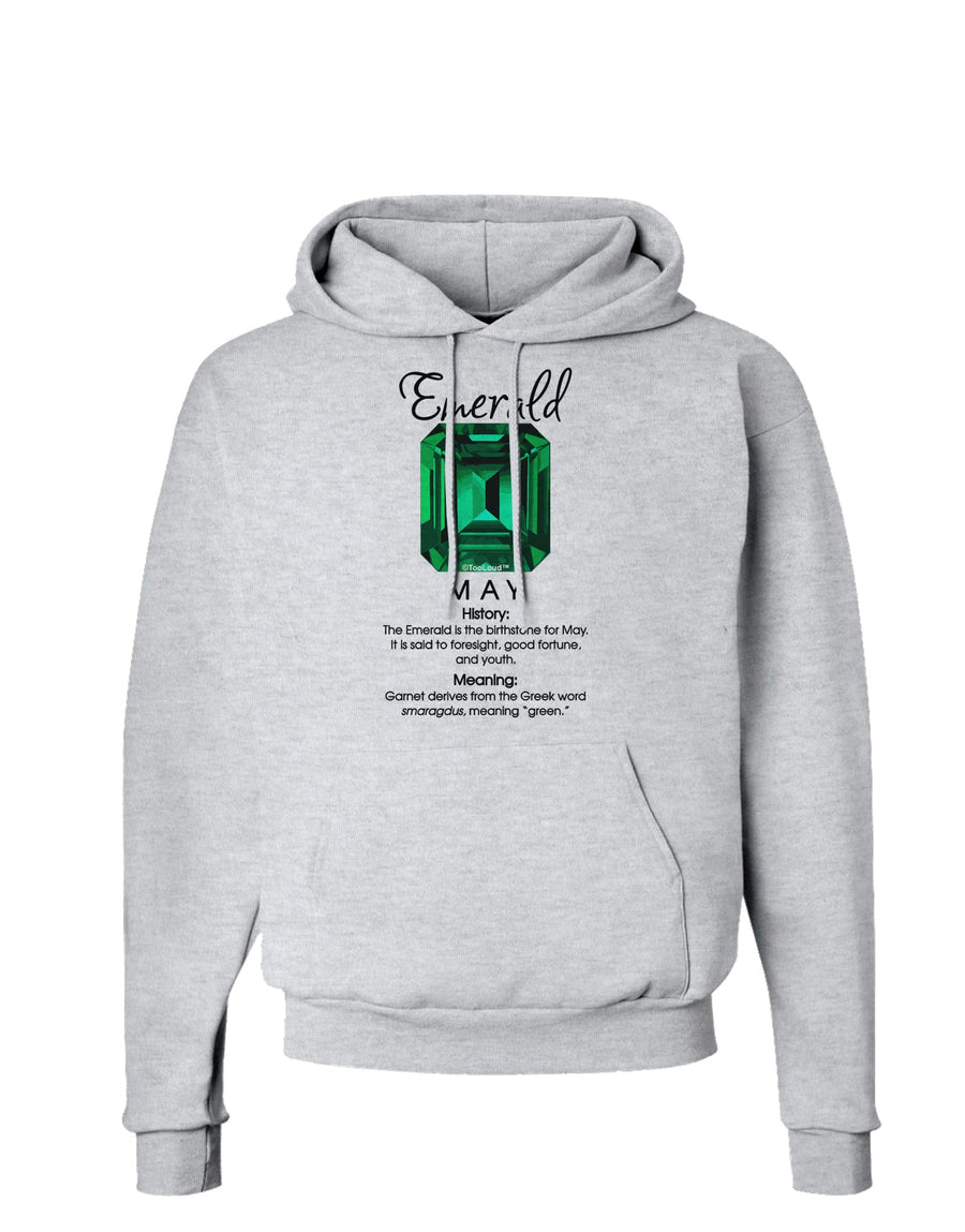 Birthstone Emerald Hoodie Sweatshirt-Hoodie-TooLoud-White-Small-Davson Sales