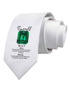Birthstone Emerald Printed White Necktie