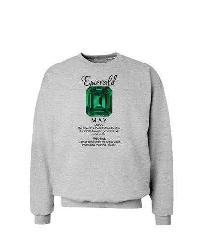 Birthstone Emerald Sweatshirt-Sweatshirt-TooLoud-AshGray-Small-Davson Sales