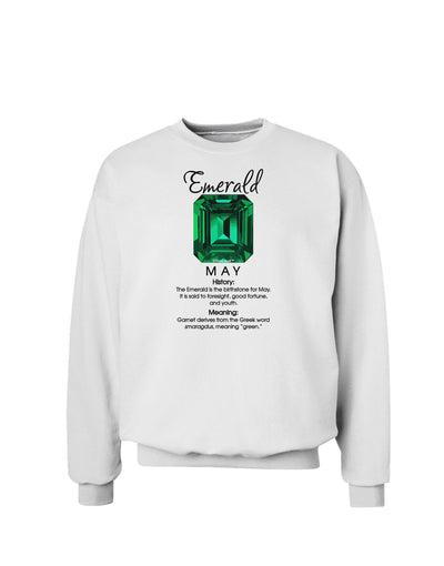 Birthstone Emerald Sweatshirt-Sweatshirt-TooLoud-White-Small-Davson Sales