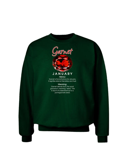 Birthstone Garnet Adult Dark Sweatshirt-Sweatshirt-TooLoud-Deep-Forest-Green-Small-Davson Sales