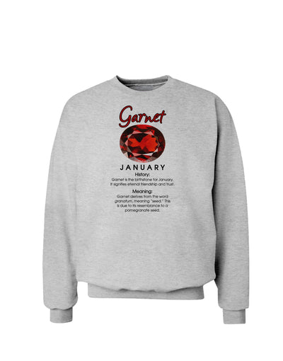 Birthstone Garnet Sweatshirt-Sweatshirt-TooLoud-AshGray-Small-Davson Sales