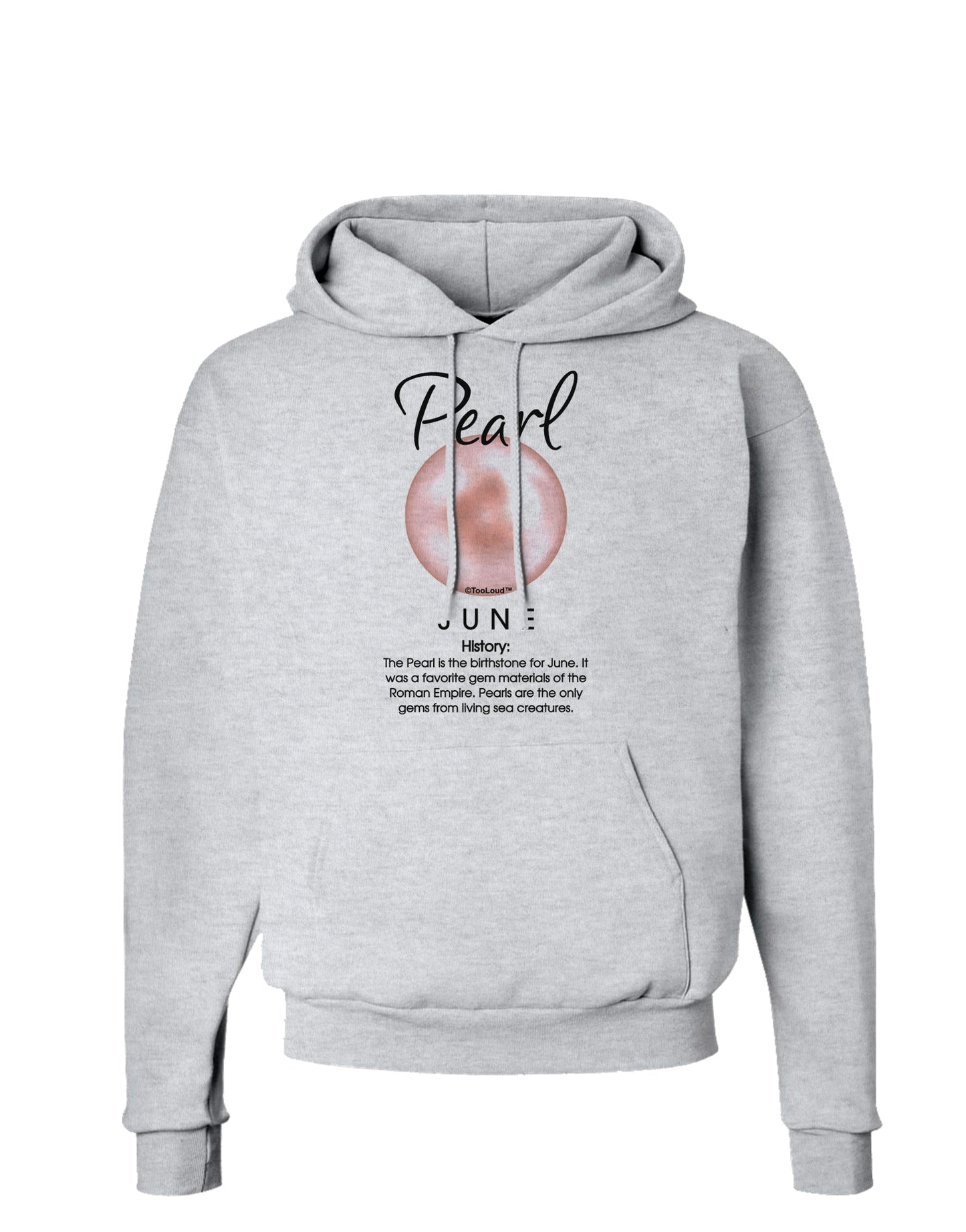 Birthstone Pearl Hoodie Sweatshirt-Hoodie-TooLoud-AshGray-Small-Davson Sales