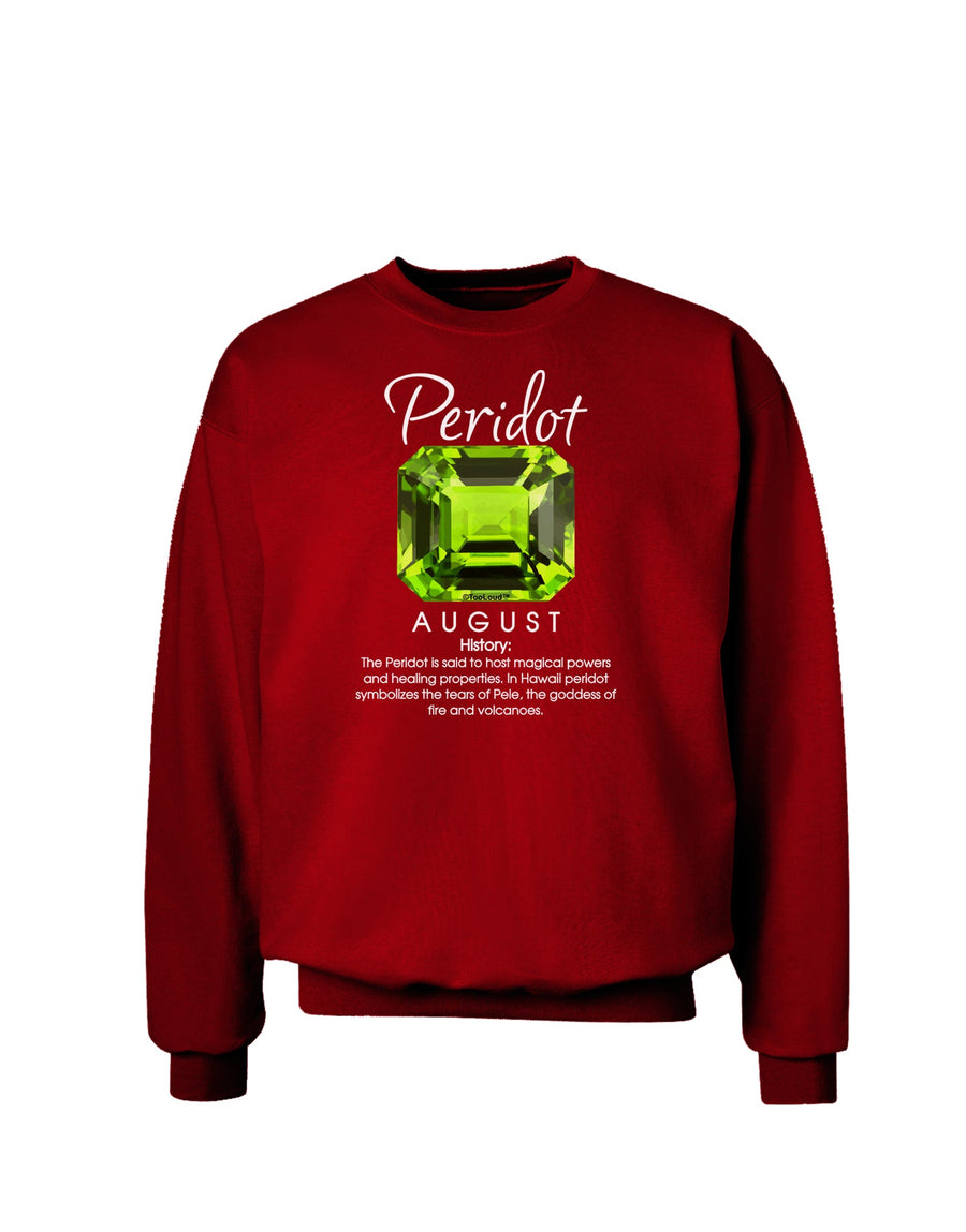 Birthstone Peridot Adult Dark Sweatshirt-Sweatshirt-TooLoud-Black-Small-Davson Sales