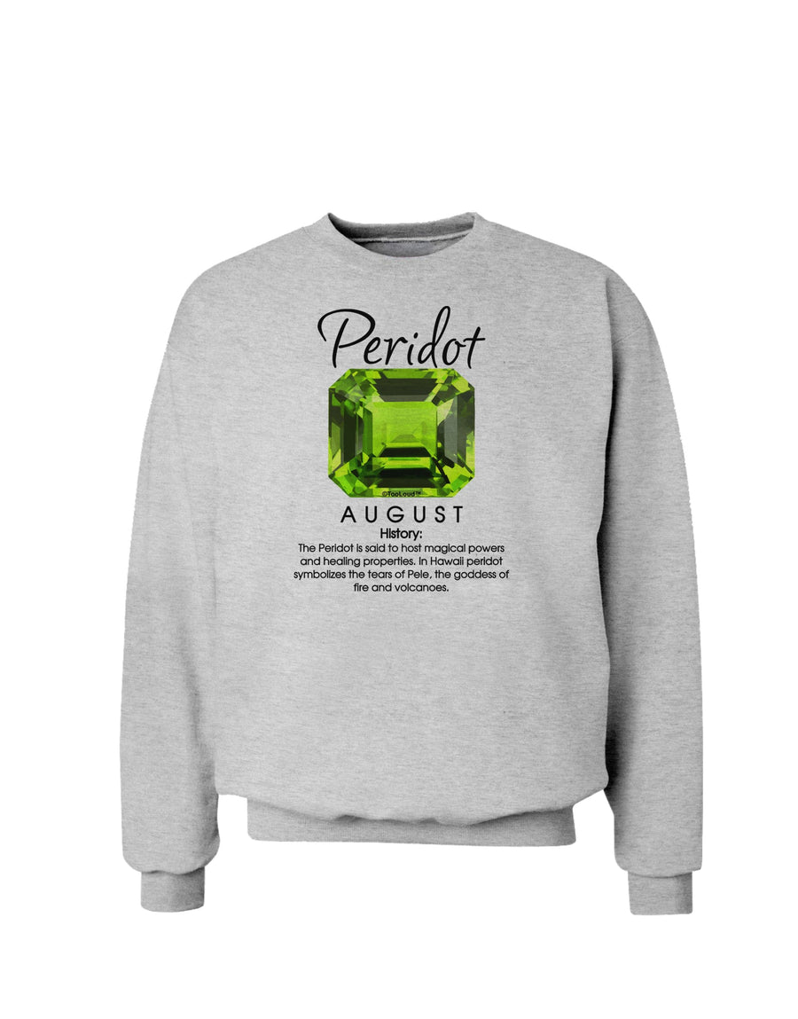 Birthstone Peridot Sweatshirt-Sweatshirt-TooLoud-White-Small-Davson Sales