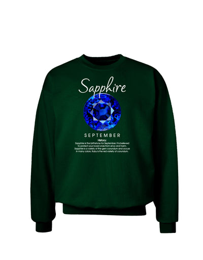 Birthstone Sapphire Adult Dark Sweatshirt-Sweatshirt-TooLoud-Deep-Forest-Green-Small-Davson Sales