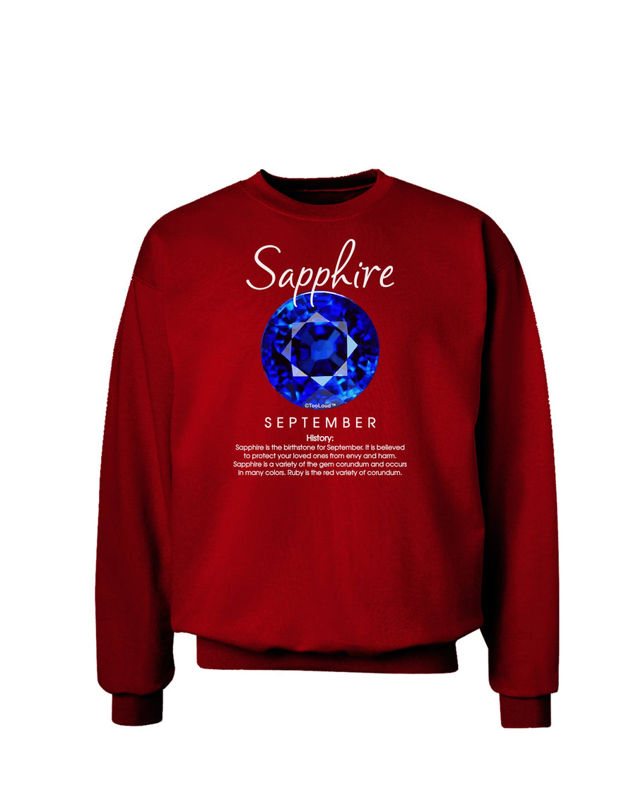 Birthstone Sapphire Adult Dark Sweatshirt-Sweatshirt-TooLoud-Black-Small-Davson Sales