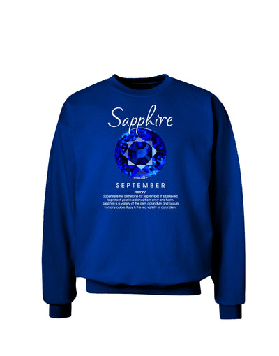 Birthstone Sapphire Adult Dark Sweatshirt-Sweatshirt-TooLoud-Deep-Royal-Blue-Small-Davson Sales