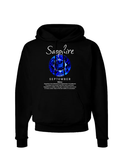 Birthstone Sapphire Dark Hoodie Sweatshirt-Hoodie-TooLoud-Black-Small-Davson Sales