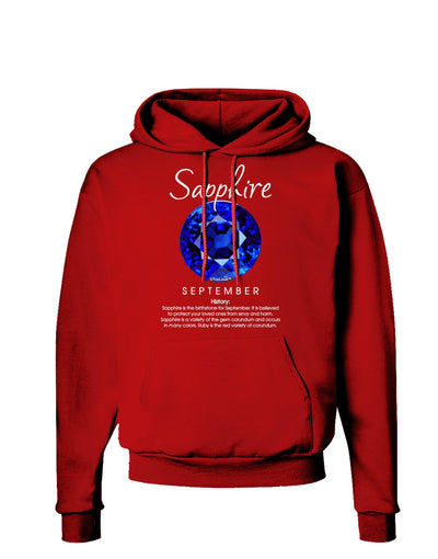 Birthstone Sapphire Dark Hoodie Sweatshirt-Hoodie-TooLoud-Red-Small-Davson Sales