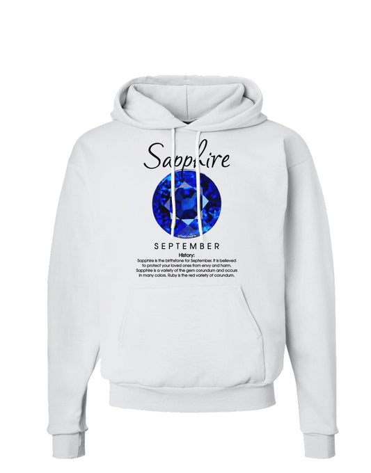 Birthstone Sapphire Hoodie Sweatshirt-Hoodie-TooLoud-White-Small-Davson Sales