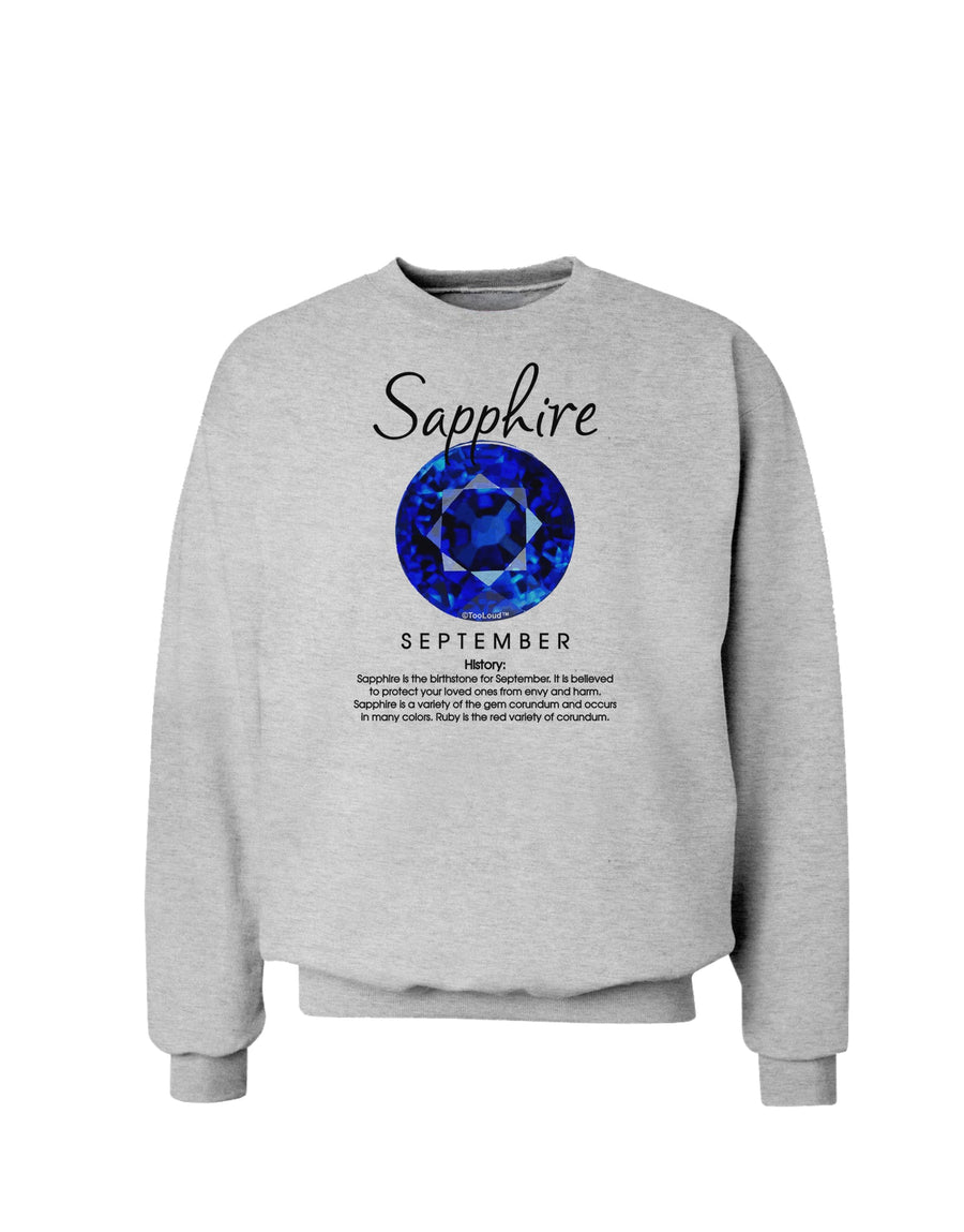 Birthstone Sapphire Sweatshirt-Sweatshirt-TooLoud-White-Small-Davson Sales
