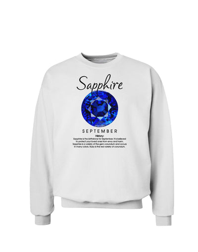 Birthstone Sapphire Sweatshirt-Sweatshirt-TooLoud-White-Small-Davson Sales