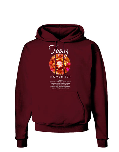 Birthstone Topaz Dark Hoodie Sweatshirt by TooLoud-Hoodie-TooLoud-Maroon-Small-Davson Sales