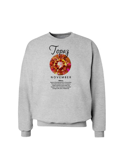 Birthstone Topaz Sweatshirt by TooLoud-Sweatshirts-TooLoud-AshGray-Small-Davson Sales