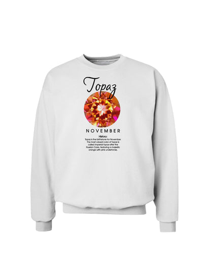 Birthstone Topaz Sweatshirt by TooLoud-Sweatshirts-TooLoud-White-Small-Davson Sales