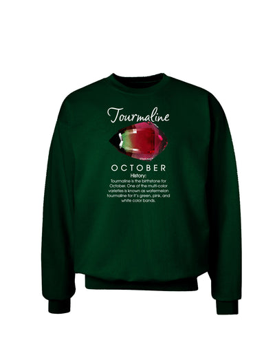 Birthstone Tourmaline Adult Dark Sweatshirt by TooLoud-Sweatshirts-TooLoud-Deep-Forest-Green-Small-Davson Sales