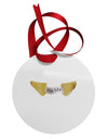 Bite Me - Fortune Cookie Circular Metal Ornament-Ornament-TooLoud-White-Davson Sales