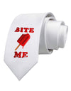 Bite Me Ice Cream Printed White Necktie