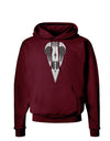 Black and White Mystic Bird Skull Day of the Dead Dark Hoodie Sweatshirt-Hoodie-TooLoud-Maroon-Small-Davson Sales