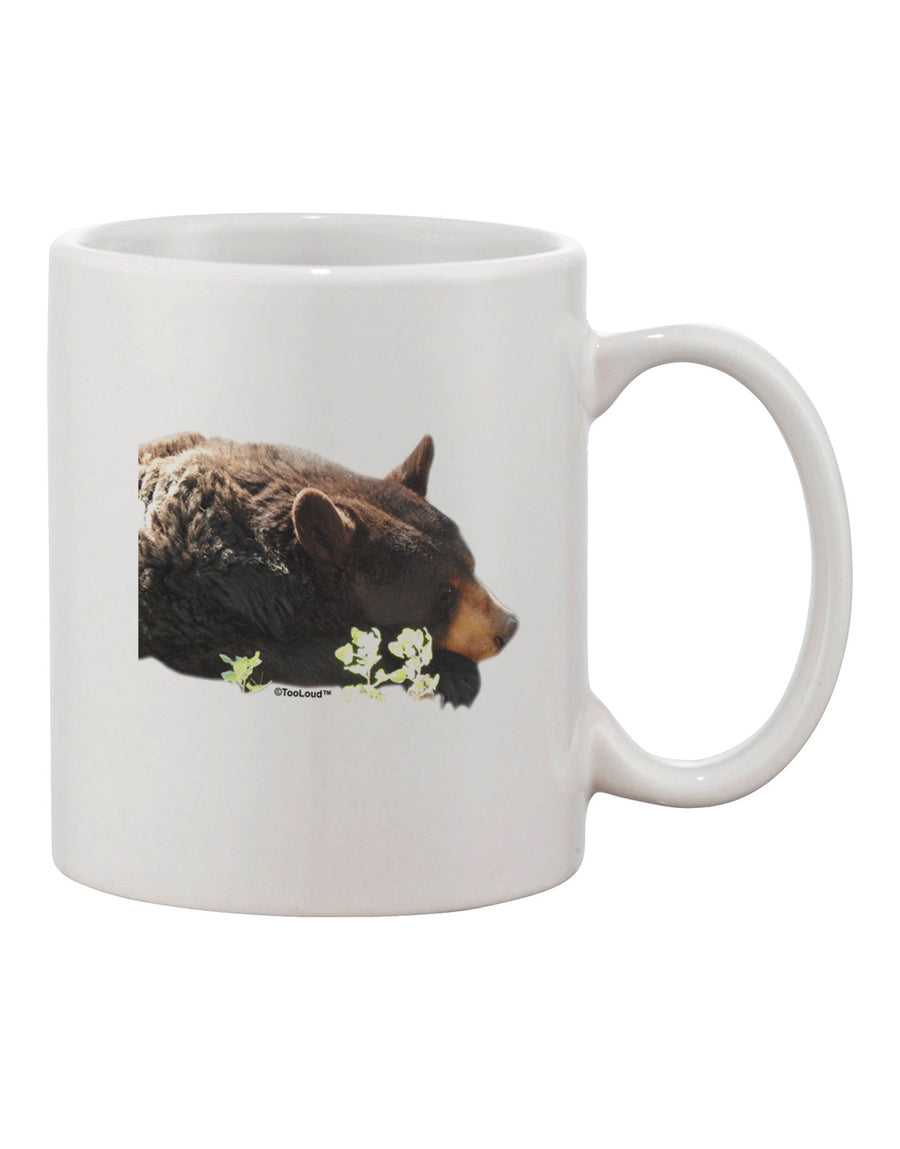 Black Bear Cutout Printed 11 oz Coffee Mug - Perfect for Coffee Enthusiasts TooLoud-11 OZ Coffee Mug-TooLoud-White-Davson Sales