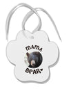 Black Bear - Mama Bear Paw Print Shaped Ornament-Ornament-TooLoud-White-Davson Sales