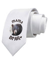 Black Bear - Mama Bear Printed White Necktie