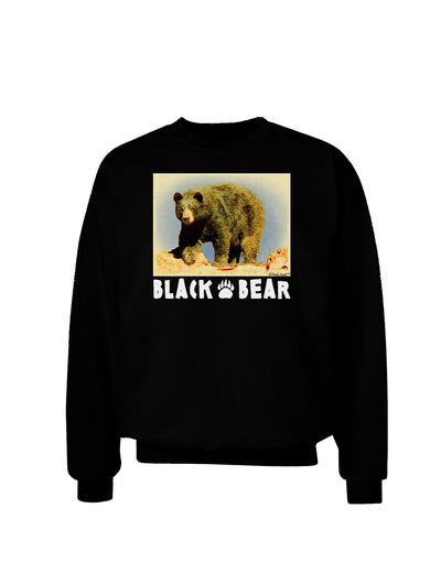 Black Bear Watercolor Adult Dark Sweatshirt-Sweatshirts-TooLoud-Black-Small-Davson Sales