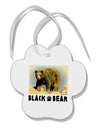 Black Bear Watercolor Paw Print Shaped Ornament-Ornament-TooLoud-White-Davson Sales