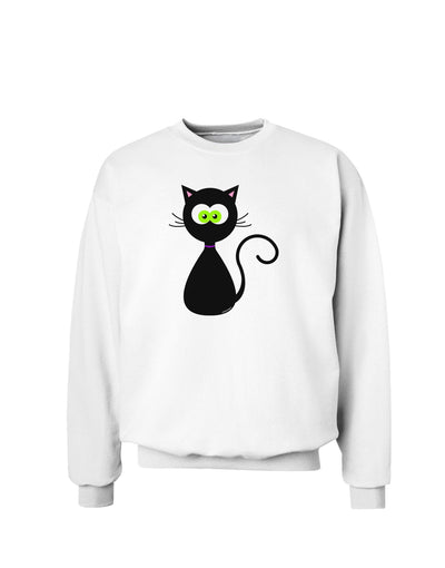 Black Cat Halloween Sweatshirt-Sweatshirts-TooLoud-White-Small-Davson Sales