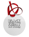 Black Friday Bag Holder Circular Metal Ornament-Ornament-TooLoud-White-Davson Sales